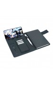 Siyah kapaklı PU deri 6500 mAh powerbank organizer